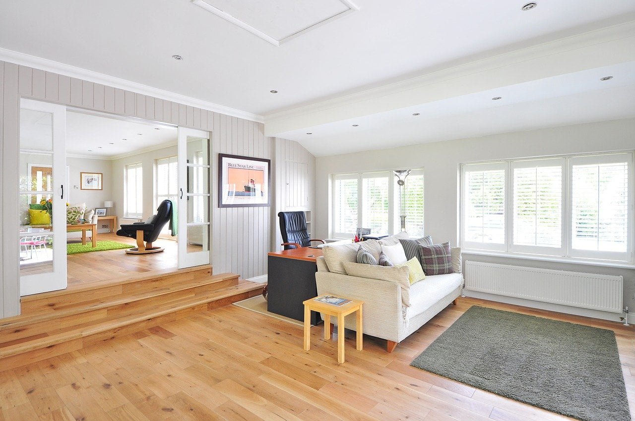 Modern home with new environmentally flooring installed by Eco Flooring USA