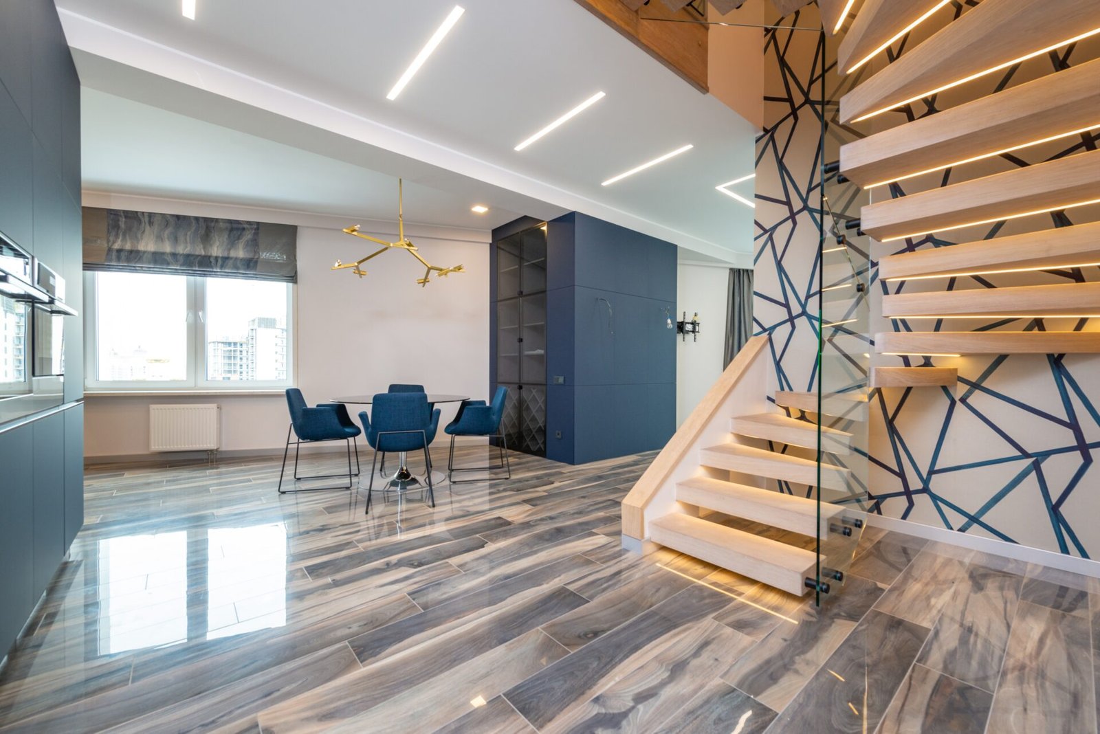 Modern home with new environmentally flooring installed by Eco Flooring USA