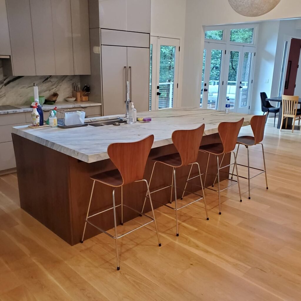 Modern home with new environmentally flooring installed by Eco Flooring USA