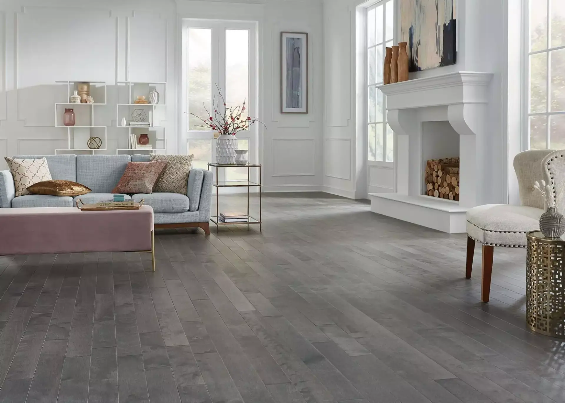 Laminate flooring in the living room
