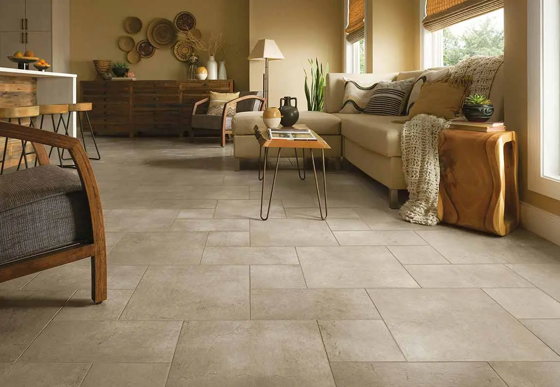 Tile flooring (ceramic or porcelain)