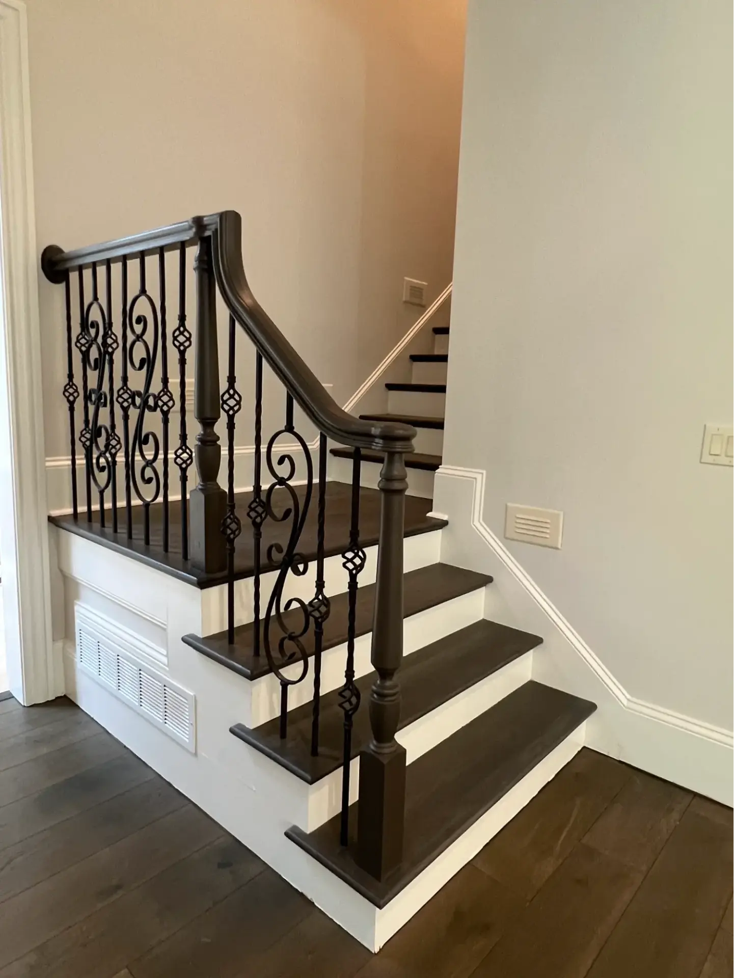 Staircase remodel before and after
