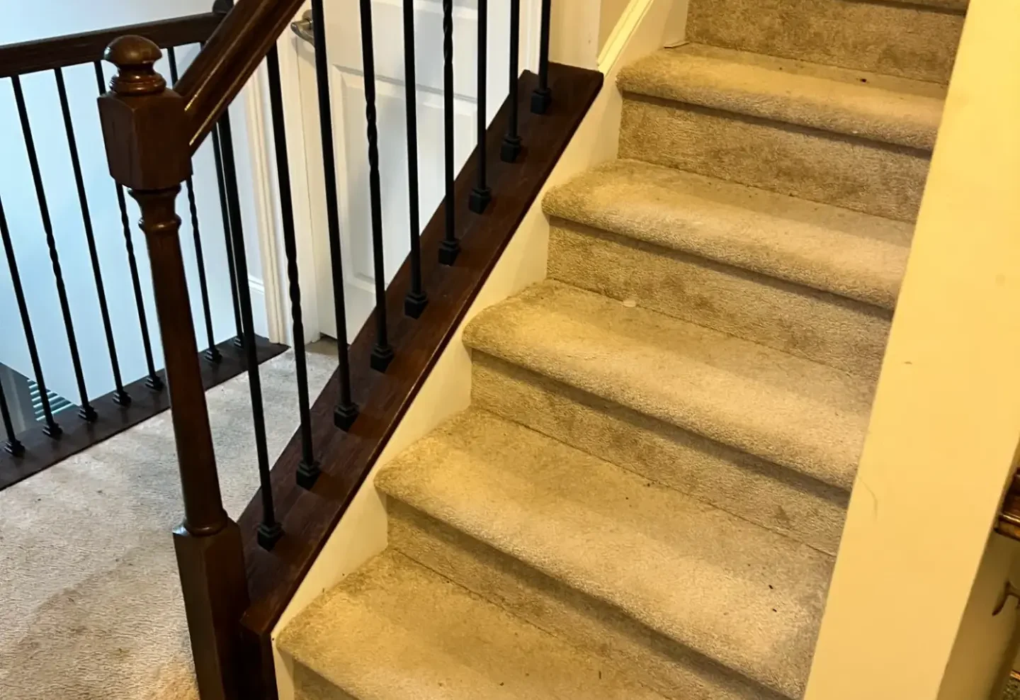 Staircase remodel before and after
