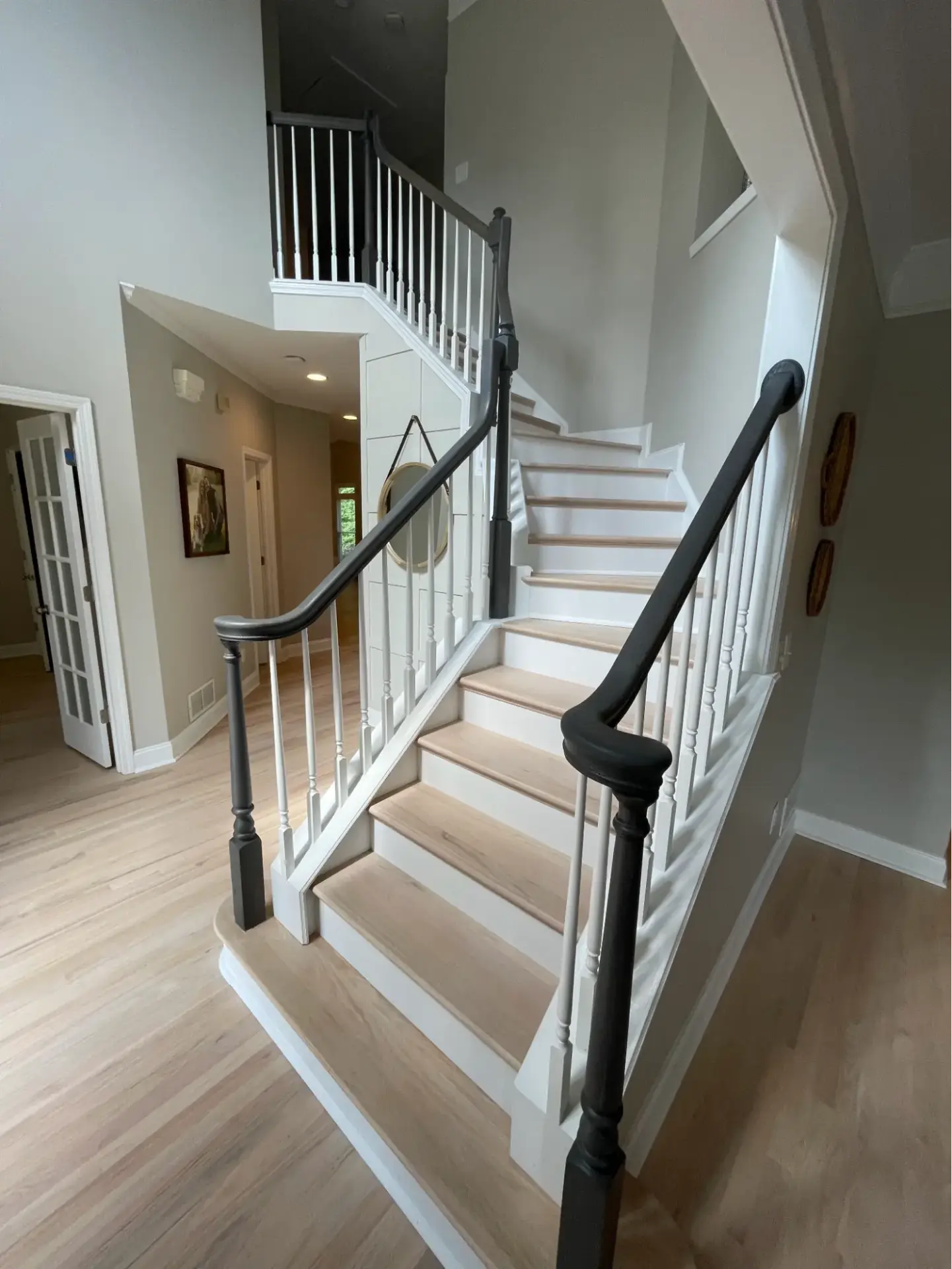 Staircase remodel before and after